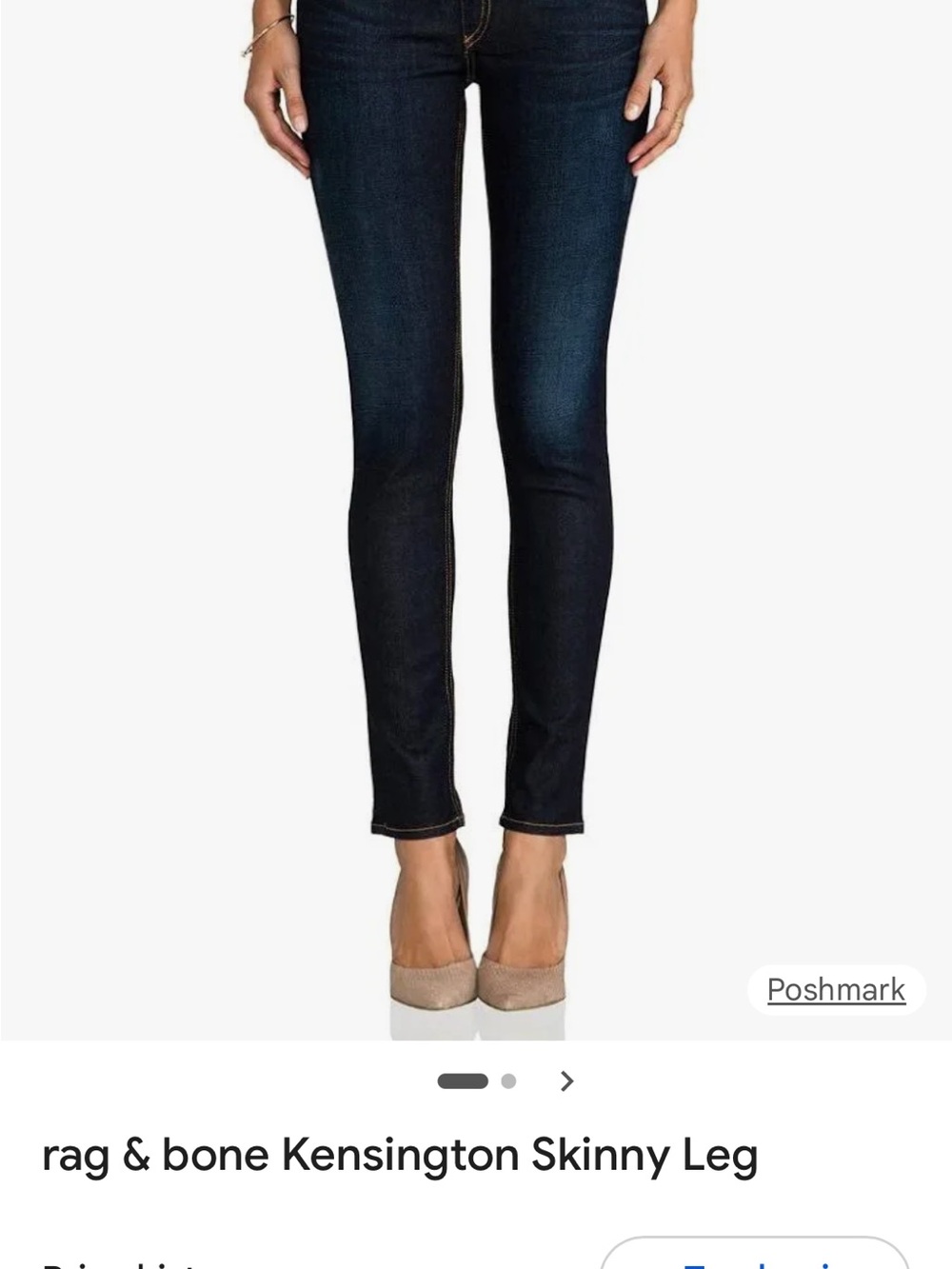 rag & bone Kensington Skinny Jeans in Dark Indigo Wash Size 27